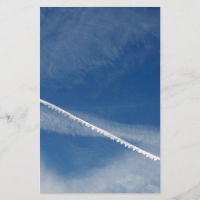 Papelaria cadarço branco no céu (Frente)