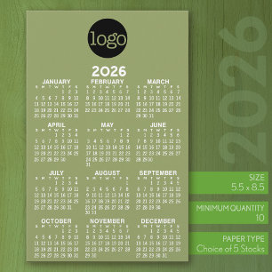 Papelaria Calendário - Branco Básico Mínimo