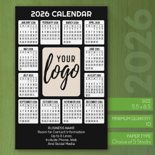 Papelaria Calendário Logotipo Vertical - Informações de Cont