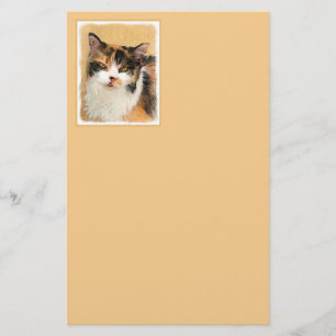 Papelaria Calico Cat Painting - Gato Original Bonito