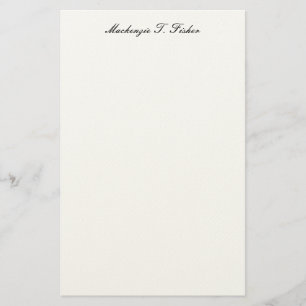 Papelaria Caligrafia Clássica Elegante Preto e Branco