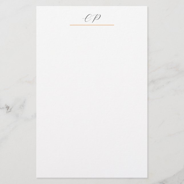 Papelaria Caligrafia Moderna Personalizada Simples Nome Plan (Frente)