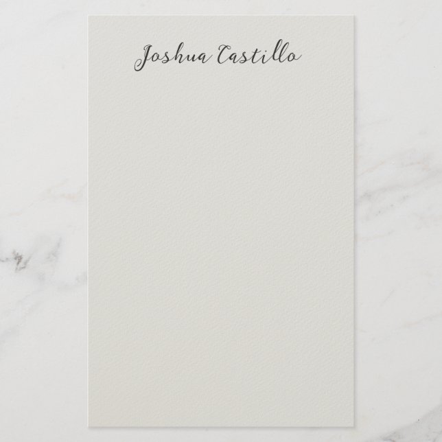 Papelaria Calligraphy Simple Grey Professional Name (Frente)