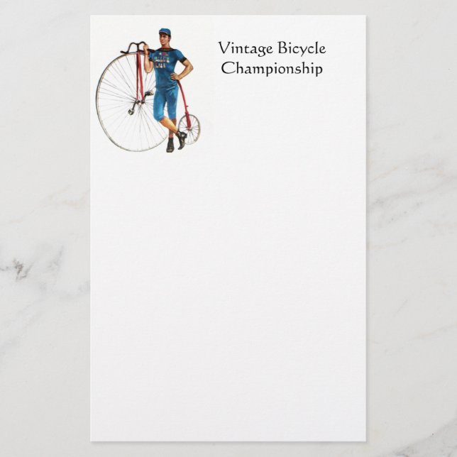 Papelaria Campeonato de Bicicleta Vintage (Frente)