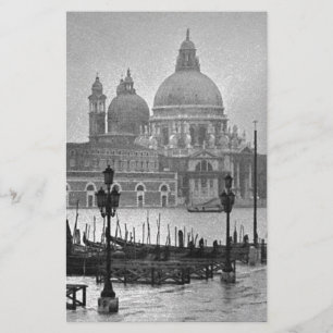 Papelaria Canal Grande Preto Branco Veneza Itália Viagem