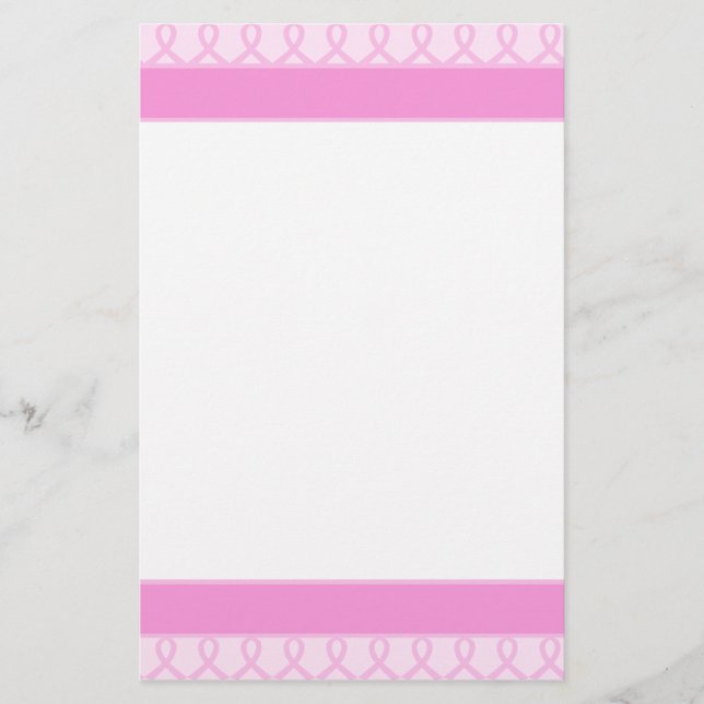 Papelaria Cancro da mama cor-de-rosa doce da fita Unlined (Frente)