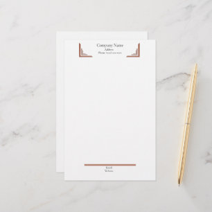 Papelaria Canto de Terracota Elegante— com Papel de Carta de
