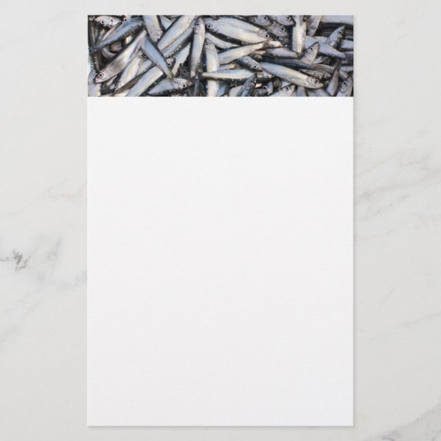 Papelaria Capturas de peixe fresco - ingredientes de comida. (Frente)