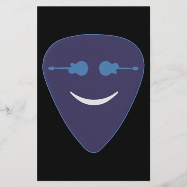 Papelaria cara de sorriso de guitarra (Frente)