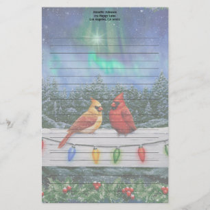Papelaria Cardinhos e Luzes de Natal Neve de inverno
