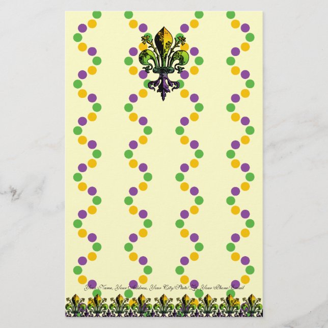 Papelaria Carnaval antigo Fleur (Frente)