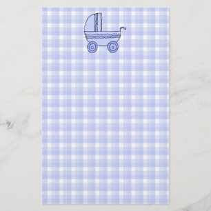 Papelaria Carrinho de criança de bebê. Luz - azul no teste