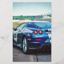 Papelaria Carro de Corrida Azul