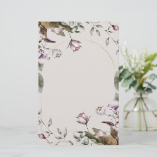 Papelaria Carta Branca Elegante Rosa   Ocasiões Especiais