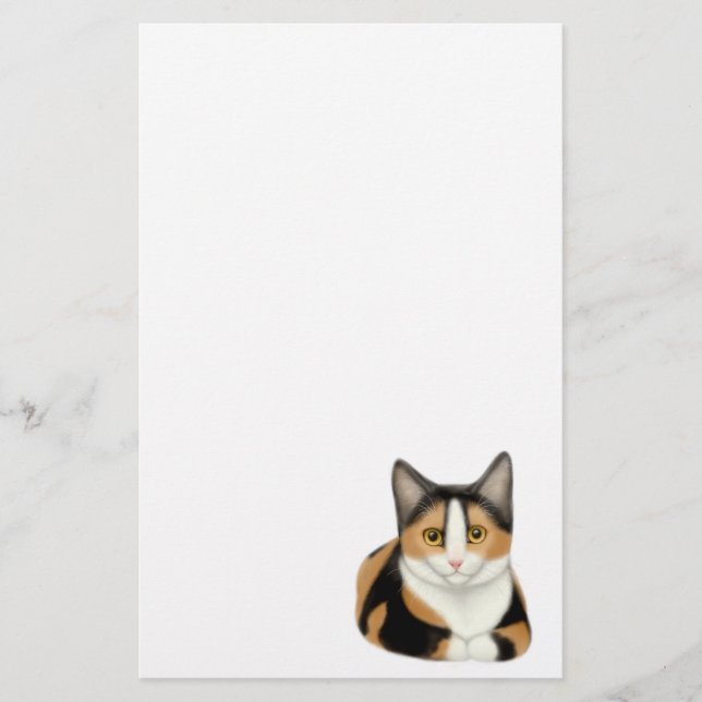 Papelaria Carta Calico Cat (Frente)