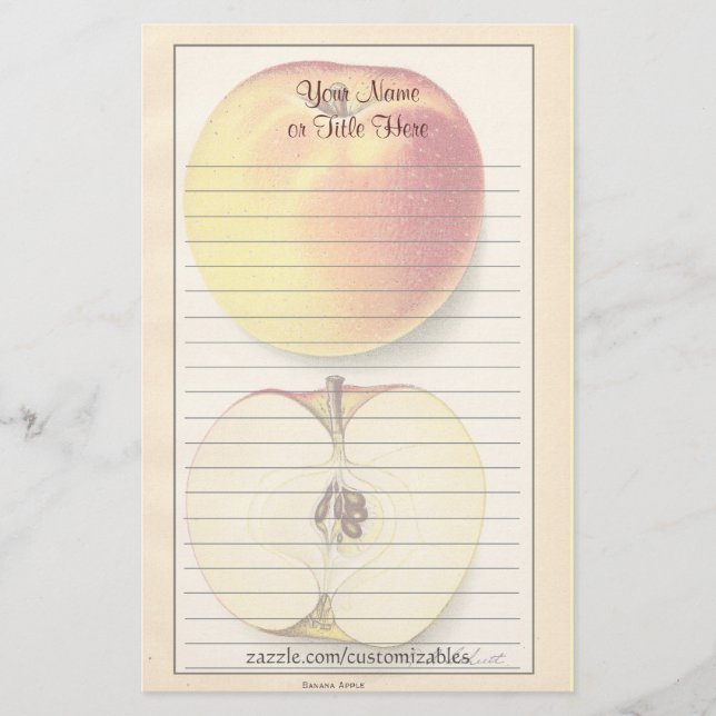 Papelaria Carta da Apple Vintage (Frente)