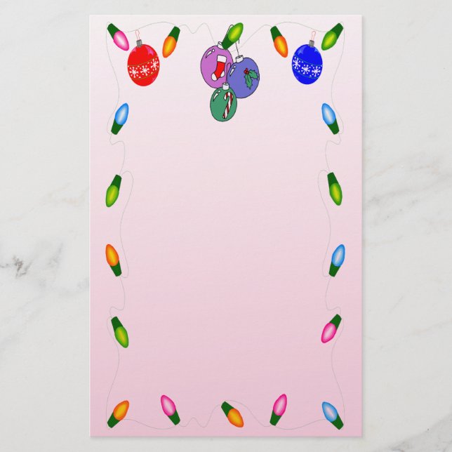 Papelaria Carta das Luzes de Natal (Frente)