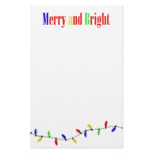 Carta das Luzes de Natal felizes e Brilhantes