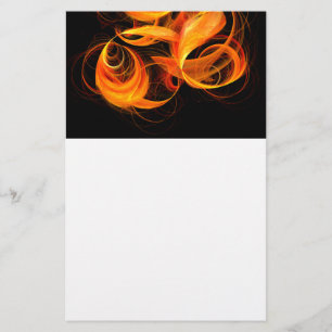 Papelaria Carta de Abstrato de Arte Fireball