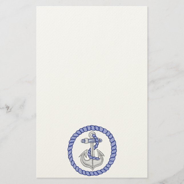 Papelaria Carta de Âncora 2 Náutica (Frente)