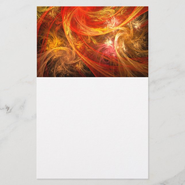 Papelaria Carta de Arte de Abstrato do Firestorm (Frente)