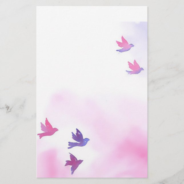 Papelaria Carta de Aves de Sonho (Frente)