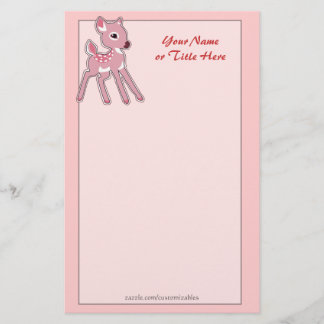 Papelaria Carta de Bebê Fawn