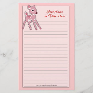 Papelaria Carta de Bebê Fawn