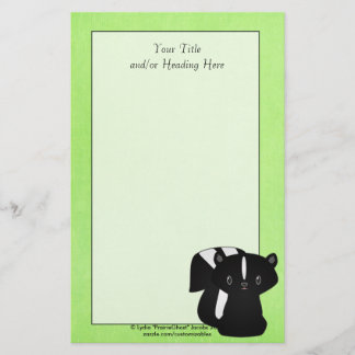 Papelaria Carta de Bebê Skunk