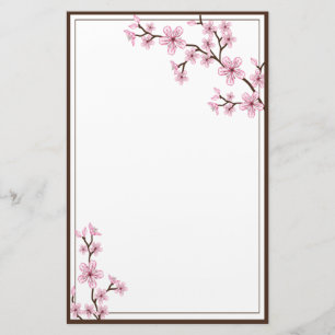 Papelaria Carta de Cherry Blossom