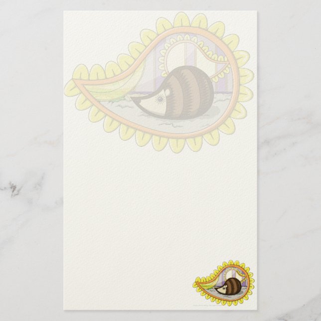 Papelaria Carta de Chrissy, o Hedgehog (Frente)