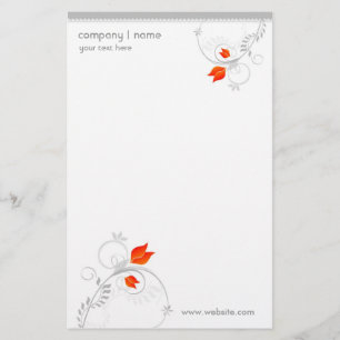 Papelaria Carta de Design Floral