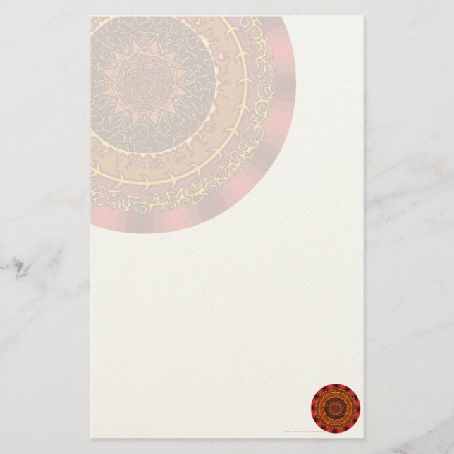 Papelaria Carta de Fire Mandala (Frente)