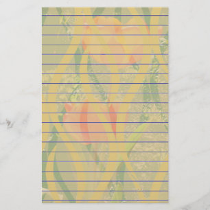 Papelaria Carta de Flor Laranja
