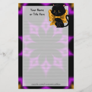 Papelaria Carta de Gato Halloween