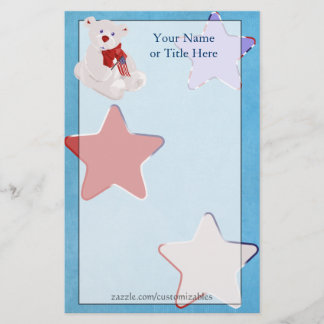 Papelaria Carta de Independência Urso de Teddy