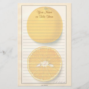 Papelaria Carta de Laranjas Vintage