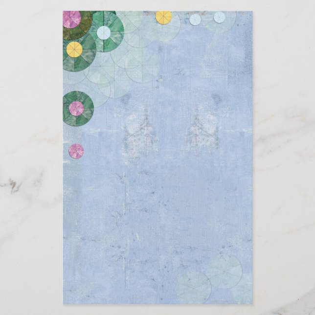 Papelaria Carta de lírios abstrato (Frente)