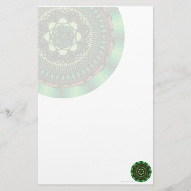 Papelaria Carta de Mandala da Terra (Frente)