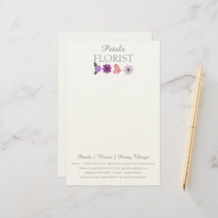 Papelaria Carta de Marca de Negócios de Florista Boutique Mo