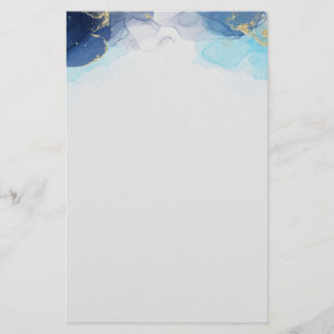 Papelaria Carta de mármore azul-aquática