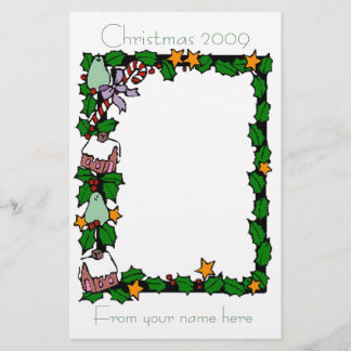 Papelaria Carta de Natal de 2009