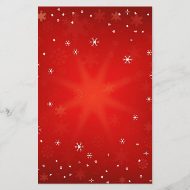 Papelaria Carta de natal Red Glitter (Frente)