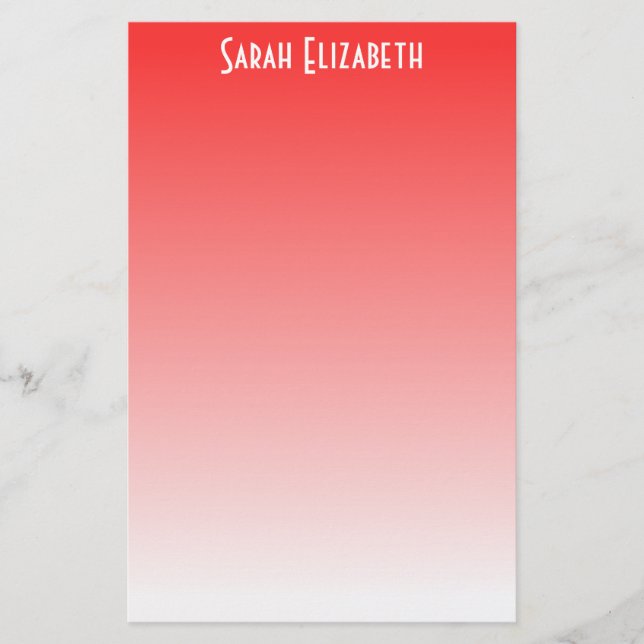 Papelaria Carta de Ombre Vermelho (Frente)