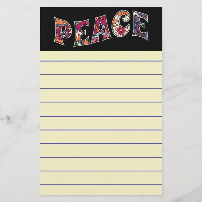 Papelaria Carta de Paz (Verso)