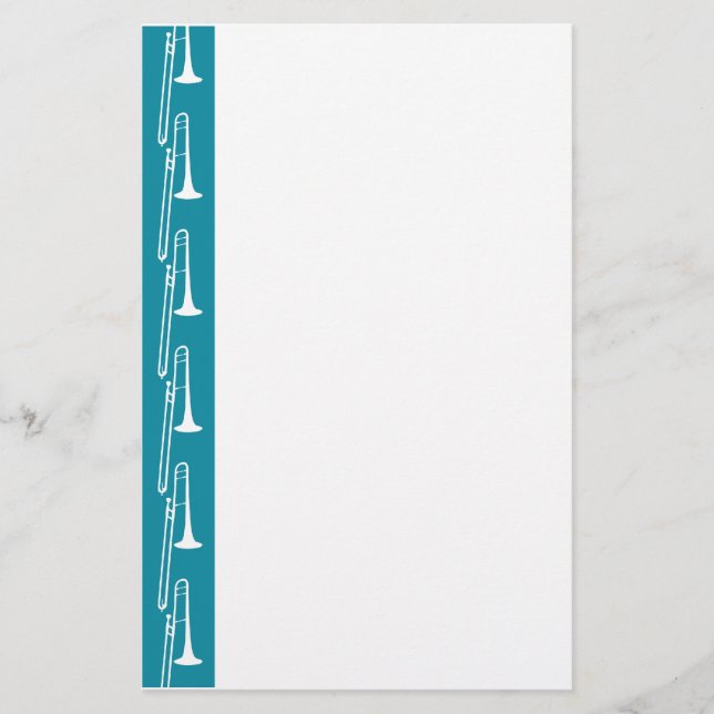 Papelaria Carta de Trombone Azul (Frente)