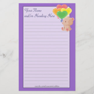Papelaria Carta de Urso Balão