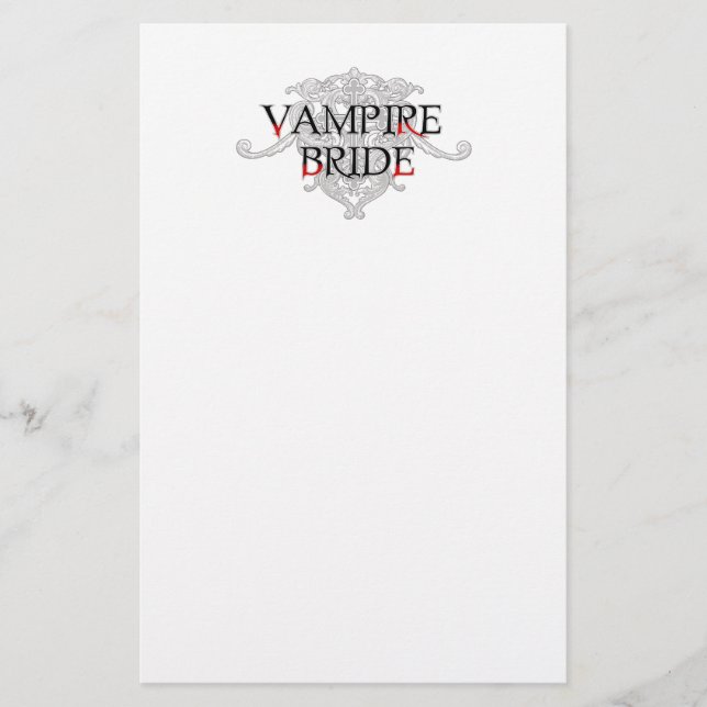 Papelaria Carta de Vampiro (Frente)