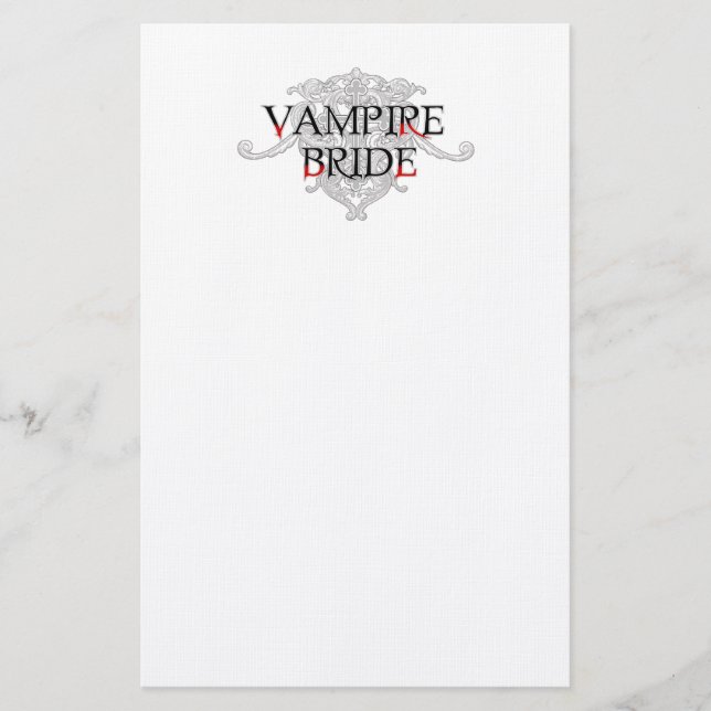 Papelaria Carta de Vampiro (Frente)