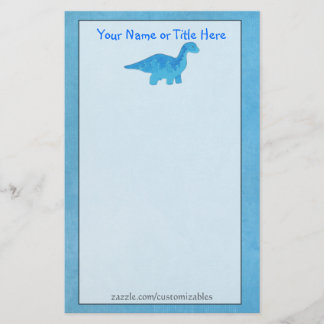 Papelaria Carta Dino Azul